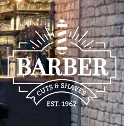 Customized-cuts-shaved-barber-shop-logo